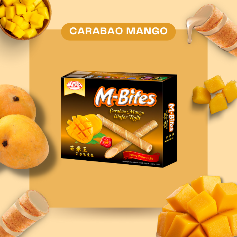 M-Bites Luxury Wafer Rolls (Carabao Mango) 2 New