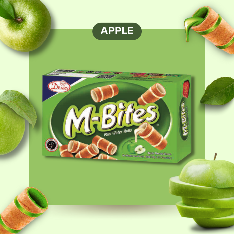 M-Bites Mini Wafer Rolls (Apple) 2 New